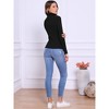 INSPIRE CHIC Women's Long Sleeve Mock Turtle Neck Trendy Casual Sweater - 3 of 4