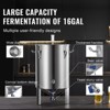 VEVOR 304 Stainless Steel Kettle, 16 GALLON Beer Brew Fermentor, Kettle Stock Pot Includes Lid, Handle, Valve, Spigot, Thermometer, Silver - 3 of 4