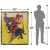The Flash Batman Supergirl Team Up Blanket 50"x60" Woven Tapestry - 2 of 4
