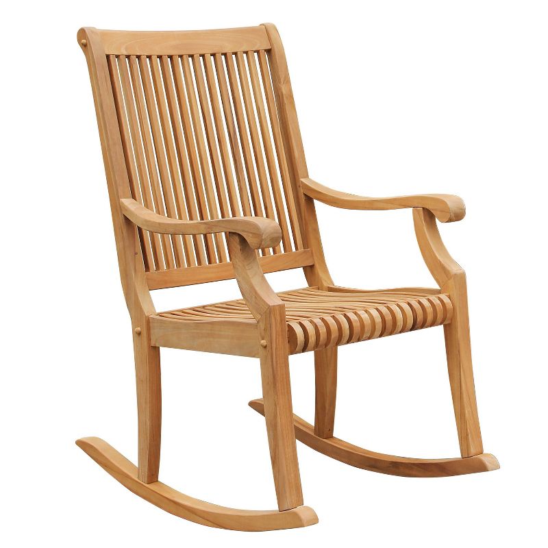 Cambridge Casual Mosko Teak Wood Outdoor Porch Rocking Chair, 4 of 11