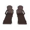 WestinTrends Dylan 2 Piece Adirondack Poly Reclining Chaise Lounge With Arms - 2 of 4