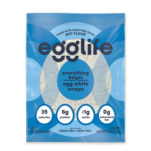 egglife Gluten Free Everything Bagel Egg White Wraps - 6oz/6ct - image 1 of 4