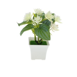 Unique Bargains Artificial Plants Mini Lotus Display Plastic 2.95"x2.95"x6.69" 1 Pcs - 1 of 4