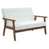 CAVINAS Modern Loveseat Sofa Upholstered Pu Leather 2-seat Couch with Wooden Leg for Apartment, Living Rooms - 2 of 4