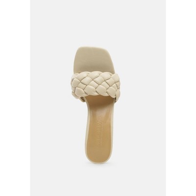 Woven Strap Spool Heel Sandals - image 4