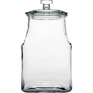Amici Home Carlisle Glass Canister Square Jar, Food Safe, Airtight Lid with Handle and Plastic Gasket, For Kitchen & Pantry,52 Ounces, Large - 1 of 4