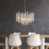ALOADECOR Modern Glam Crystal Chandelier  Branch Style Pendant Ceiling Light for Dining Room Living Room - 2 of 4