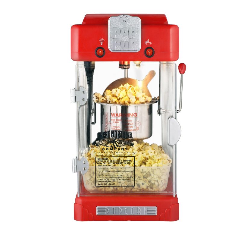 Great Northern Popcorn 2.5 oz. Pop Pup Kettle Portable Popcorn Machine - Electric Countertop Popcorn Maker - Red, 2 of 5