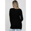PinkBlush Black Soft Knit Ruched Maternity Top - 3 of 4