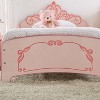 Twin Nemma Princess Crown Twin Kids' Bed Pink - Homes: Inside + Out: Modern Kids Bedroom Furniture, Decorative Scrollwork - 4 of 4