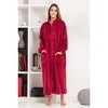 Alexander Del Rossa Women's Zip Up Plush Robe, Oversized Bathrobe with Two Way Zipper - 2 of 4