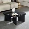 Gulches Modern Butterfly Coffee Table - Split Design for Living Room Bedroom Office, Easy Clean - 2 of 4