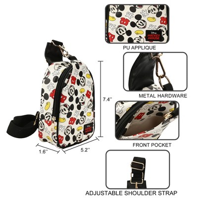 Mickey Mouse & Friends Disney Mickey Mouse All-Over Print White 7.4" Sling Bag — фото 6