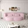 NicBex Modern Floor Sofa Bed with 2 Pillows, Foldable Sleeper Sofa, Teddy Fabric Convertible Sofa, Space-Saving Couch for Living Room, Loveseat Sofa - 4 of 4