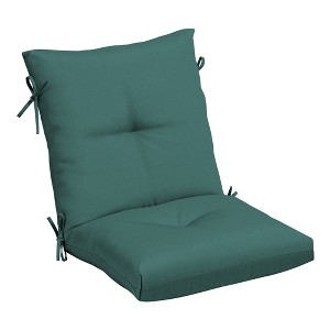 ARDEN Outdoor Plush Modern Tufted Blowfill Dining Chair Cushion, 21 x 40, Water Repellent, Fade Resistant, Tufted Cushion for Dining and Bistro Chairs - 1 of 4