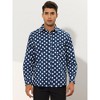 Lars Amadeus Men's Button Down Long Sleeve Casual Business Polka Dots Shirt - 2 of 4