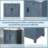 30 Inch Modern Single Sink Bathroom Vanity with 2 Doors & 2 Drawers, Quick Assembly, Solid Wood Construction - 3 of 4