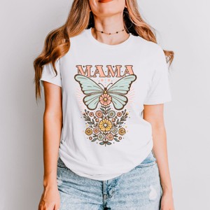 Simply Sage Market Mama Butterfly Floral Short Sleeve Tee - 1 of 4