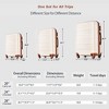 Wooakway 4 Piece Luggage Set Expandable ABS Durable Suitcase with Travel Bag Carry On Spinner Wheels ivory and brown - 4 of 4