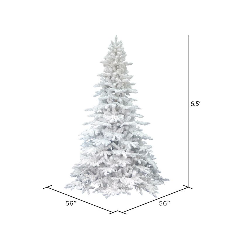 Vickerman Flocked White Spruce Artificial Christmas Tree, 3 of 6