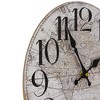 Northlight 12" Ivory and Black Battery Operated Round Wall Clock with World Globe Design - 4 of 4
