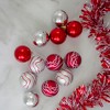 Northlight Shatterproof Shiny and Matte Christmas Ball Ornaments - 2.25" (60mm) - Red and Silver - 12ct - 2 of 4
