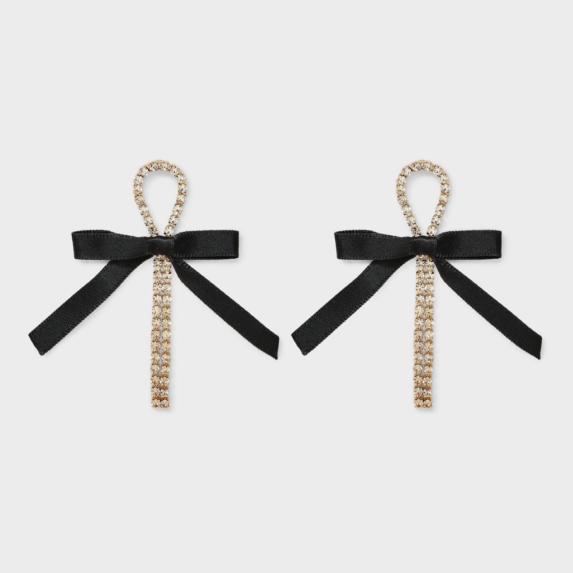 Ribbon Bow Drop Earrings - A New Day™ Gold