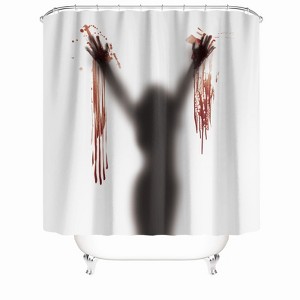 Bleeding Hand Shower Curtains for Bathroom Waterproof Fabric Bath Curtain Durable Soft Stylish Bathroom Decor 72x72 Inch - 1 of 1