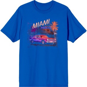Car Fanatic Miami Muscle Car Adult Short Sleeve Tee - 1 of 2