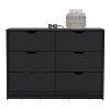 NicBex Modern Wooden Dresser with 6 Spacious Drawers Minimalist Closet Organizers and Storage for Bedroom, Living Room, Hallway - 3 of 4