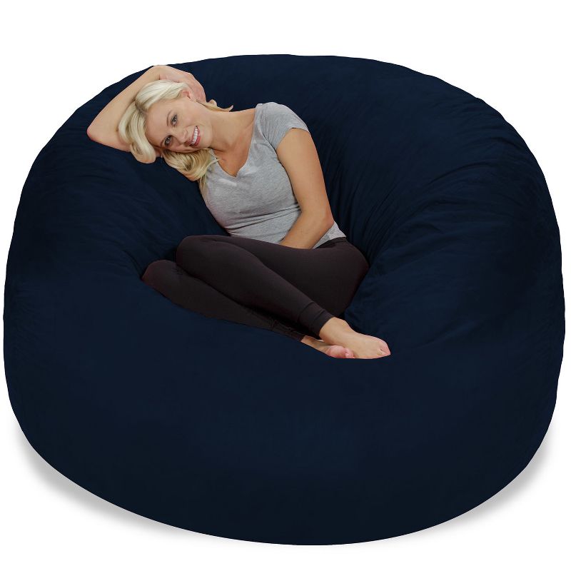 6' Huge Bean Bag Chair with Memory Foam Filling and Washable Cover - Relax Sacks, 4 of 11