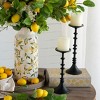 D4" x 13.5" Decorative Iron Candle Holder, Intricate Spindle Design, Classic Farmhouse Accent-- Frevyn - 2 of 4