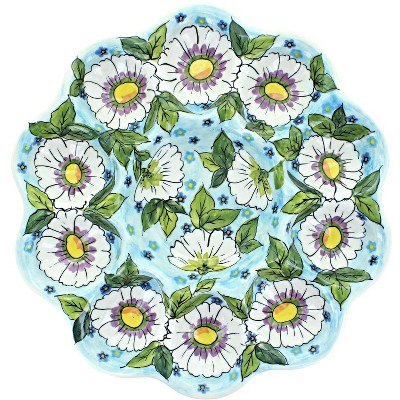 Blue Rose Polish Pottery Sweet Devotion Egg Plate : Target