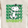 Boys' - Peanuts - Snoopy Clover Dance Graphic Long Sleeve Fleece Sweatshirt - 2 of 4