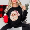 Santa Face Textured Paint - Women's Graphic Sweatshirt - 2 of 4