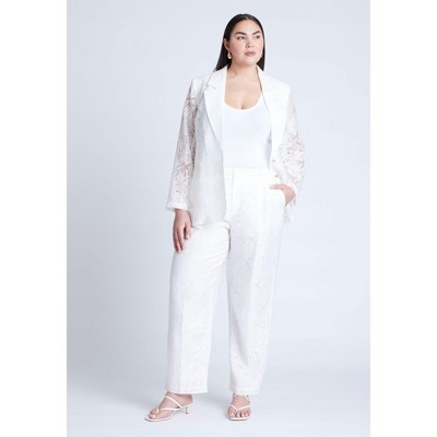 ELOQUII Women's Plus Size Burnout Trouser