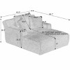 Vynxaria Oversized Indoor Chaise Lounge Chair - No Assembly Required, Soft Skin-Friendly Fabric, Sponge+Pocket Spring - 4 of 4