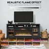 70.9'' Fireplace TV Stand with Glass Cabinets & Touch Panel, Modern Media Console wirh Touch Panel for 80 Inch TV-3irtyhousy - 2 of 4
