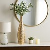 Decorative Metal Leaf Vase for Living Room Decor - Elegant Flower Vase for Bedroom, Entryway, and Home Decor - 3 of 4