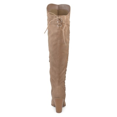 Journee Collection Womens Spritzs Stacked Heel Over The Knee Boots
