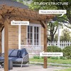 12' x 10' Outdoor Pergola Grape Gazebo for Climbing Plant Support, Garden, Patio, Deck - 4 of 4
