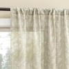 No. 918 1pc 50"x84" Briarwood Leaf Puff Print Textured Sheer Rod Pocket Curtain Panel Taupe - 2 of 4