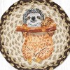 Earth Rugs Sloth Printed Round Jute Trivet – 10" Relaxed Jungle Animal Design with Heat-Resistant Eco-Friendly Braided Construction - 3 of 3
