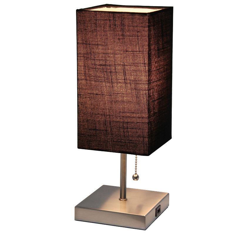 Petite Stick Lamp with USB Charging Port and Fabric Shade - Simple Designs, 2 of 10