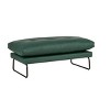 HOMLUX Karla PU Leather Contemporary Ottoman,Unique Tubular Metal Leg Design, Green - 2 of 2