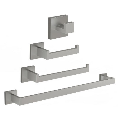 YAWWALK 4-Piece Bath Hardware Set, Includes Towel Bars, Toilet Paper Holder, and Towel Hook