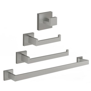 YAWWALK 4-Piece Bath Hardware Set, Includes Towel Bars, Toilet Paper Holder, and Towel Hook - 1 of 4