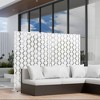 Lirago 72 in Galvanized Metal Garden Privacy Screen & Fence - 3 of 4