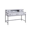 Modern Synthetic Wood Writing Desk with 3 Smooth-Glide Drawers and Metal Frame - 3 of 4