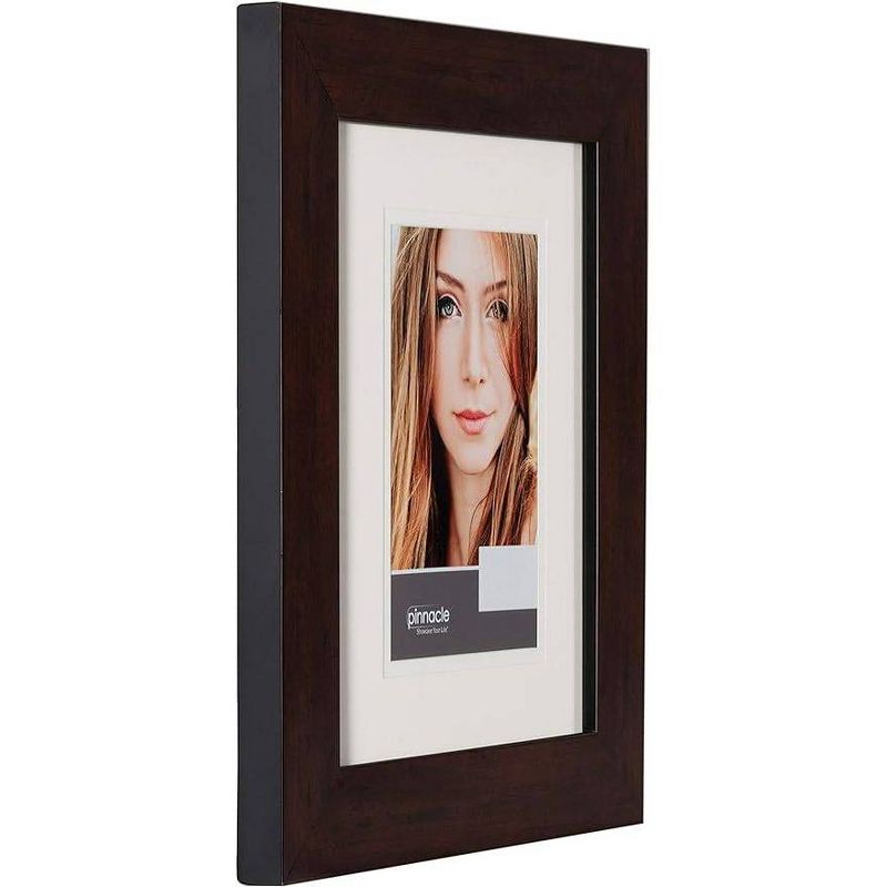 Gallery Solutions 14&#34;x18&#34; Walnut Picture Frame with Double White Mat Opening 10&#34;x13&#34; Image, 2 of 6